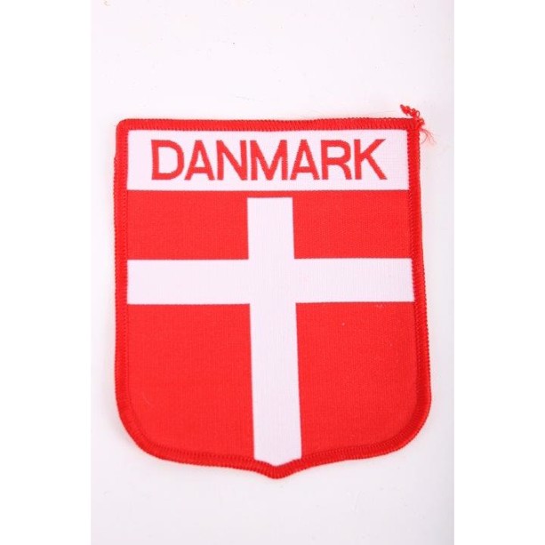 Dansk flag buet stof mærke_417.dk