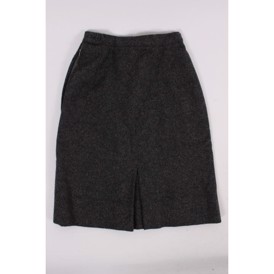 uldflannel nederdel med læg bagpå - grå fra Civilforsvaret