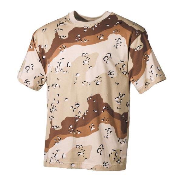T-shirt i 6-color desert camouflage