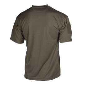 Tactical Quick Dry T-shirt fra Mil-Tec set bagfra i farven Oliven