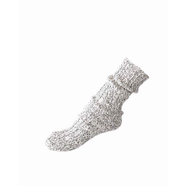 Norske Strikkede sokker med uld i farven grå