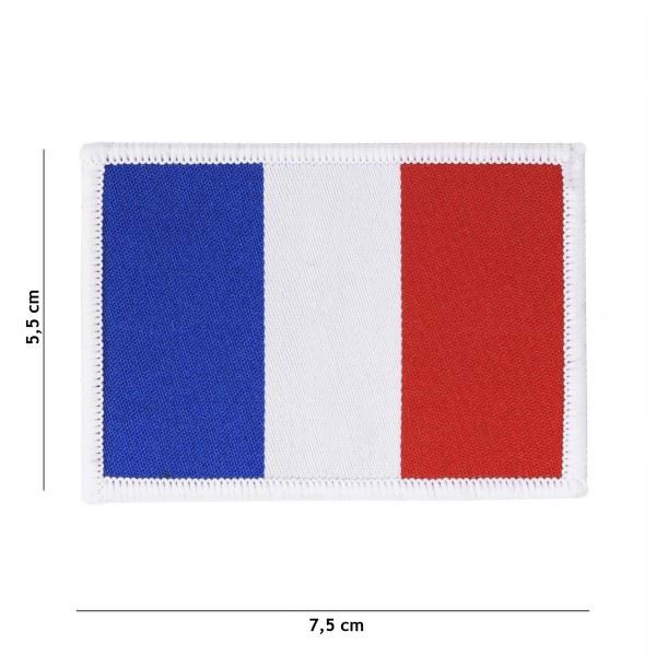 Frankrigs Flag Patch med Velcro bagside
