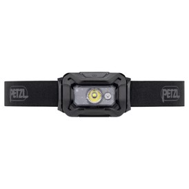 Petzl Aria 1 RGB Pandelampe i sort med 350 lumen lyser hvid, rød, grøn og blå