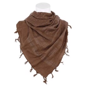 PLO Tørklæde set i farven Brun med mønster i lys brun