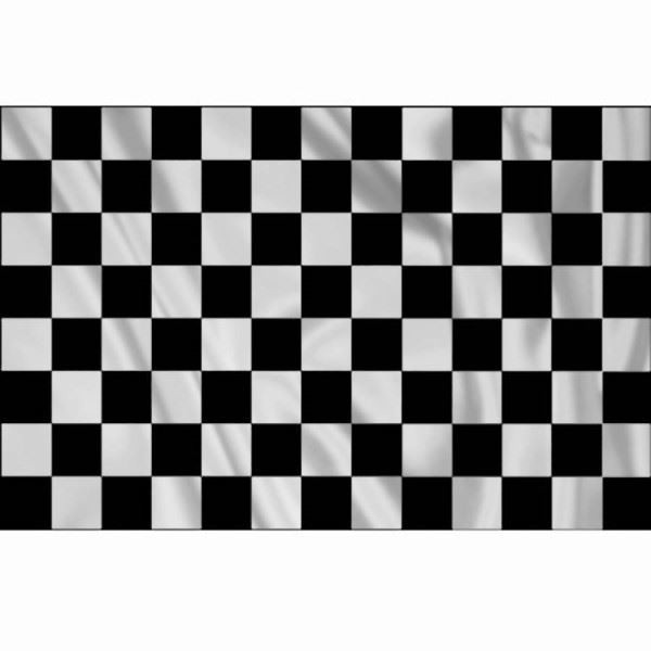 Racing flag - ternet sort og hvidt flag