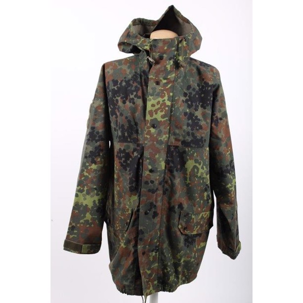 Goretex regn jakke flecktarn camouflage, brugt, 44/46
