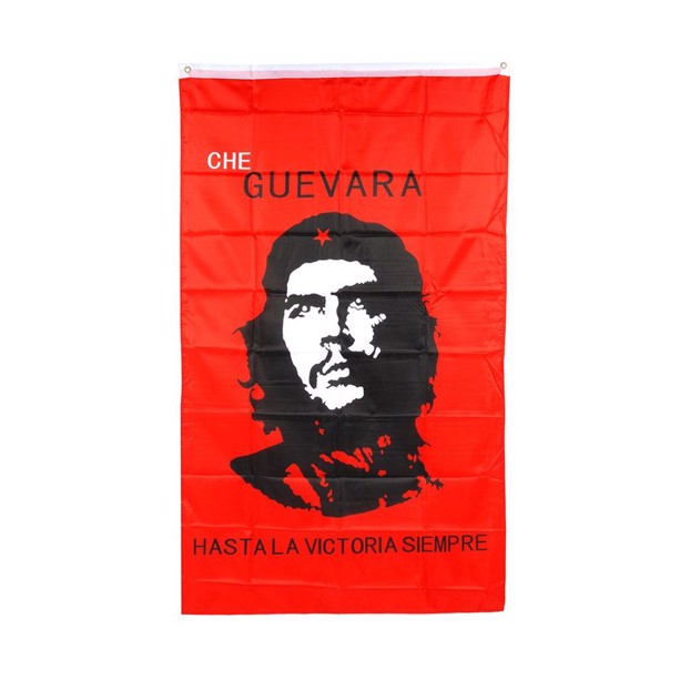 Rødt flag med Che Guevara