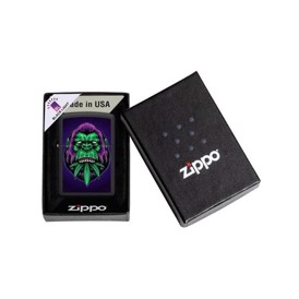 Zippo Lighter med Cannabis Gorilla Design set med æske
