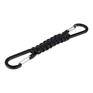 101 INC DObbelt Karabinhage med Paracord set i farven Sort