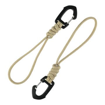 101 INC Karabinhage med Paracord 2-pak set i farven Coyote