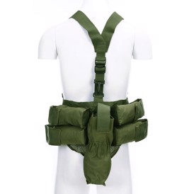 101 INC Tactical Paintball Vest i farven Oliven set bagfra