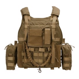 101 INC Tactical Plate Carrier Ranger Vest i farven Coyote