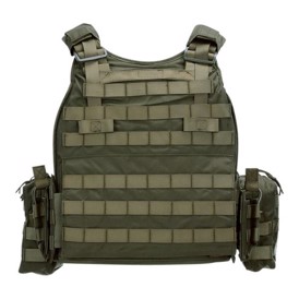 101 INC Tactical Plate Carrier Ranger Vest i farven Grøn set bagfra