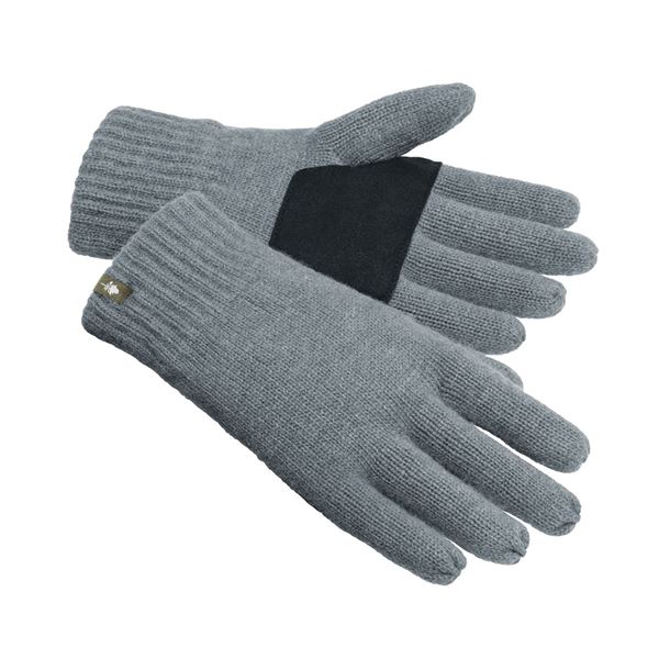 Strikket handsker i uld fra Pinewood i storm blue