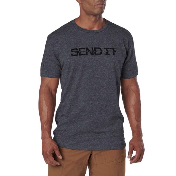 Send It t-shirt fra 5.11 i farven charcoal