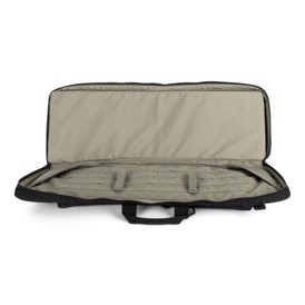 5.11 Tactical 36 tommer Double Rifle Case i farven Sort med åbent hovedrum i anden vinkel