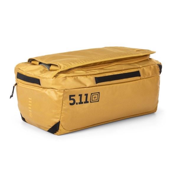 5.11 Tactical Allhaula Duffel 45 liter set i farven Old Gold fra vinkel