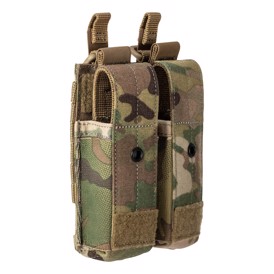 5.11 Tactical Flex Double Pistol Mag Cover Pouch fra siden i farven MultiCam