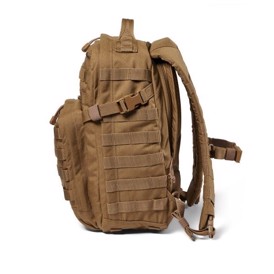 5.11 Tactical Rush12 2.0 rygsæk, 24 liter i farven Kangaroo set fra side med Molle panel