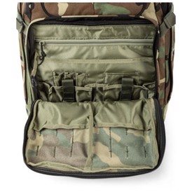 5.11 Tactical Rush24 2.0 Rygsæk 37 liter i farven Woodland Camo med åbent frontrum