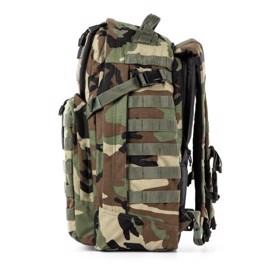 5.11 Tactical Rush24 2.0 Rygsæk 37 liter i farven Woodland Camo set fra siden