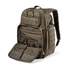 5.11 Tactical Rush24 2.0 Rygsæk, 37 liter i farven Ranger Green set åben