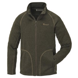 Strikket fleece jakke fra Pinewood, Olivenfarve