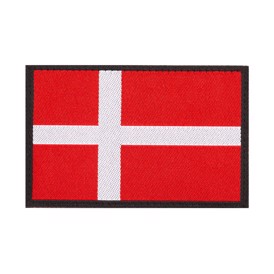 Clawgear mærke med dansk flag og velcro bagside
