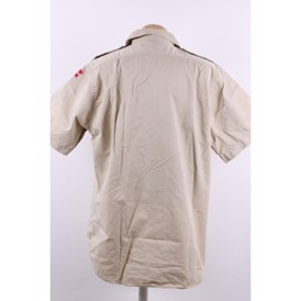 khaki militær skjorte fra Marinen i bomuld med lange ærmer