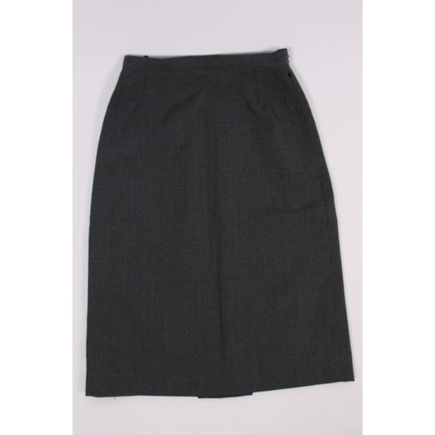 grå kamgarns nederdel med læg bagpå fra Civilforsvaret
