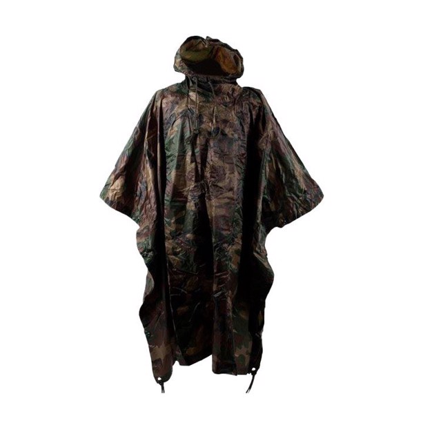 Camouflage poncho kraftig