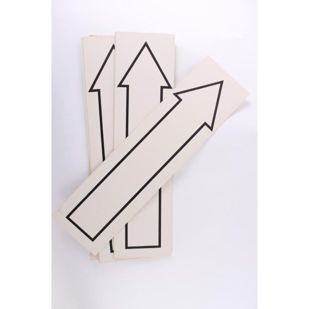 Skilt, m pil, 50x13 cm, 10 stk