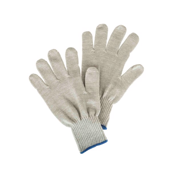 Strikkede grå handsker