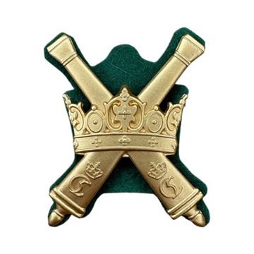 Afdelingsmærke Dronningens Artilleriregiment DAR, Ubrugt set med grøn filt