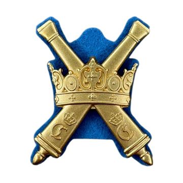 Afdelingsmærke Dronningens Artilleriregiment DAR, Ubrugt, Lyseblå Filtunderlag