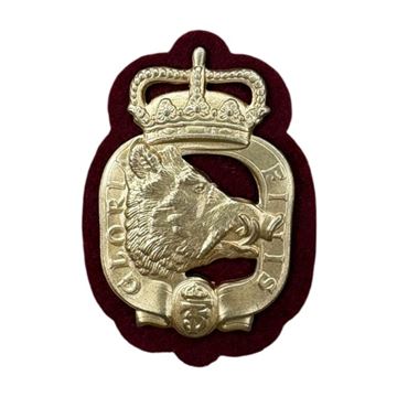Afdelingsmærke Prinsens Livregiment, Højre, Ubrugt set med bordeaux filtunderlag