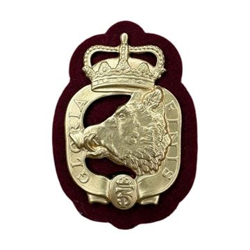 Afdelingsmærke Prinsens Livregiment, Venstre, Ubrugt set med bordeaux filtunderlag