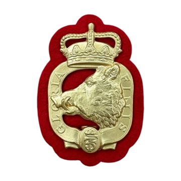 Afdelingsmærke Prinsens Livregiment, Venstre, Ubrugt set med rødt filtunderlag