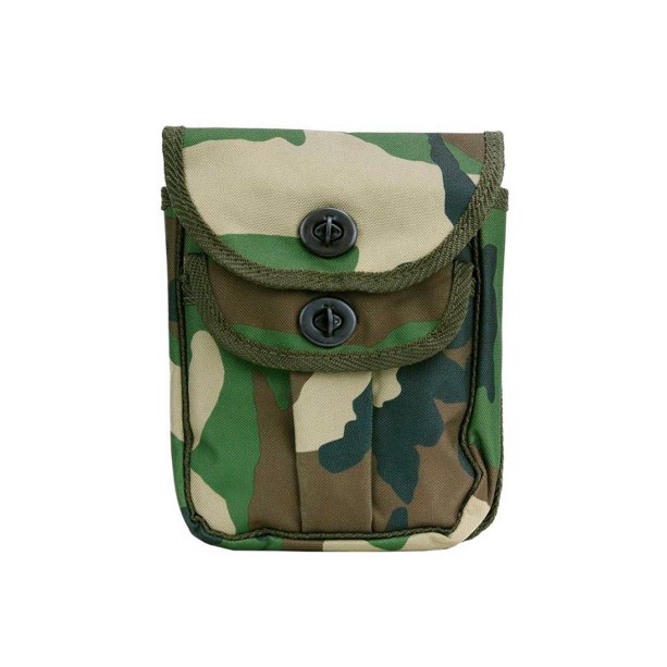 Woodland camouflage pouch