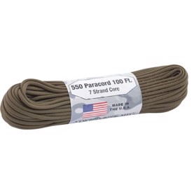 Atwood Rope Tactical Paracord Reb 550, 4 mm X 30 m set i farven Coyote