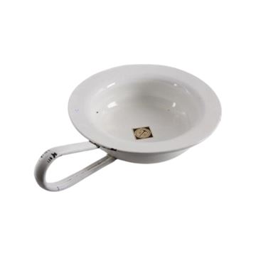 Bækken, Hvid emalje med låg, "U E"