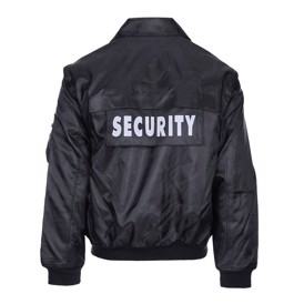 SECURITY-mærker på jakke