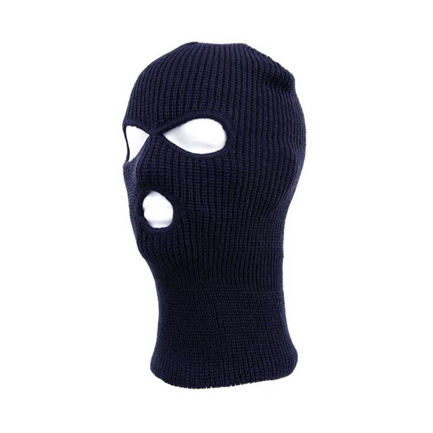 Balaclava med tre ansigtshuller i dark navy