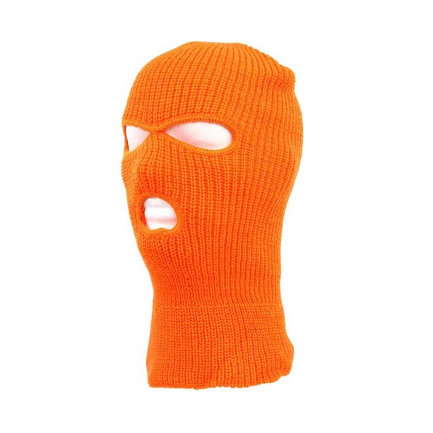 Balaclava med 3 huller i orange