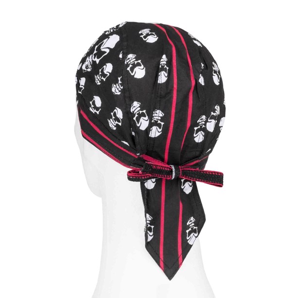 Bandana tørklæde med Skull Red Stripe