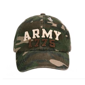 One Size baseball cap med broderet tekst ARMY 1775