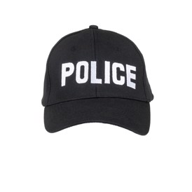 Politi kasket i sort