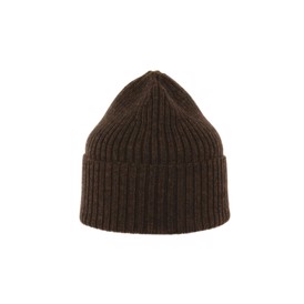 MJM beanie i brun merino uld