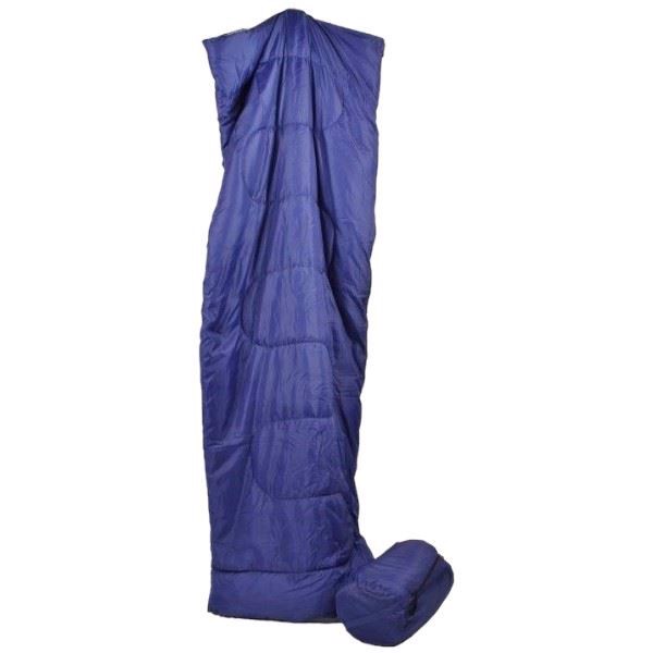 Sovepose til sommerbrug blå med pose