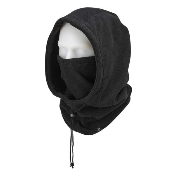 Fleece Balaclava med hætte i farven Sort